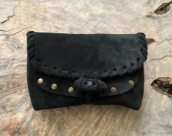 Handgefertigte Leder Tabakbeutel, personalisierte Leder Rolltabak Tasche, Tabakbeutel Futter, Tabaktasche Wildleder Leder, Geschenk für sie und ihn