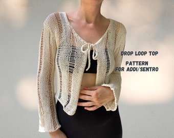DROP LOOP top on Addi / Sentro Circular Knitting Machine