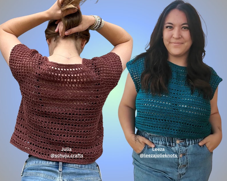 White Mesh Top Crochet