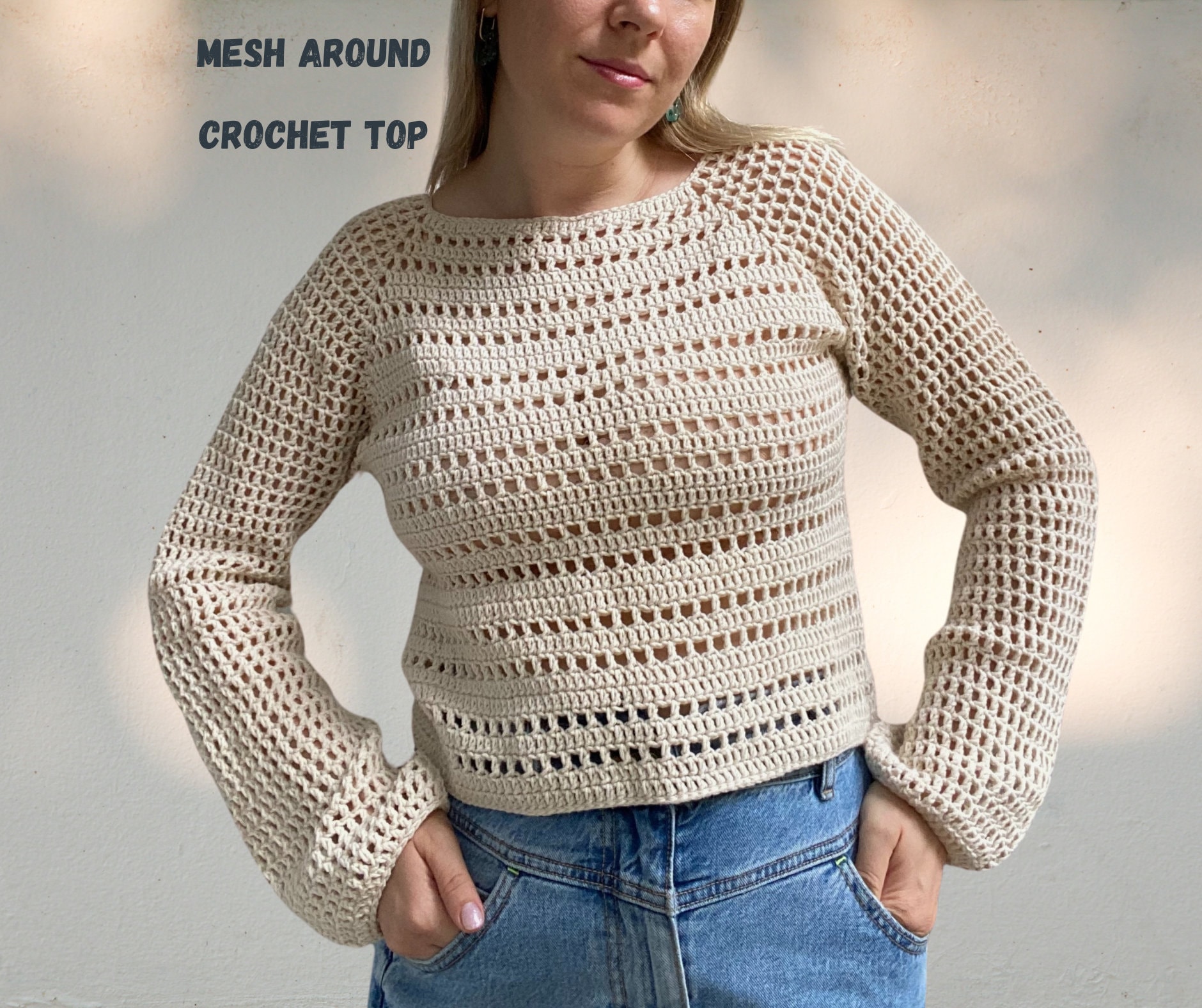 Mesh Top Crochet * Digital Crochet Pattern * Mesh Around