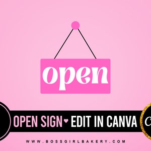 We are Open Sign Template