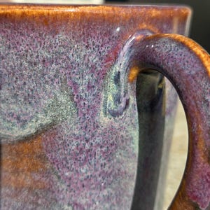 Handmade drippy purple mug for friend birthday gift for housewarming party gift for coffee lover couple gift for tea drinker special mug