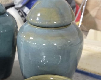 Handmade urn lidded urn for loved one passing resting place cremation quality tall vase for funeral service viewing decor vase urn