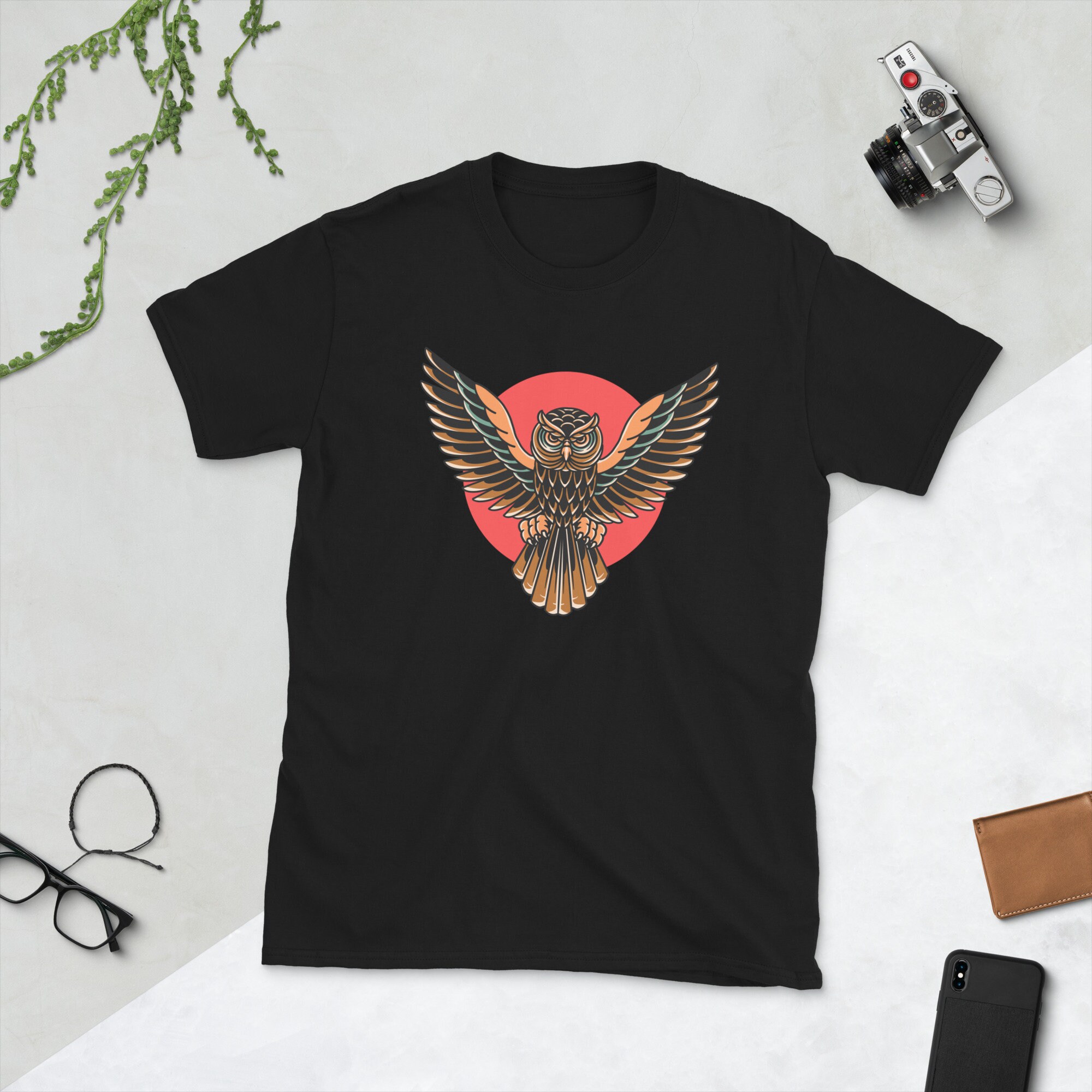 Owl Tattoo Shirt, Old School Tattoo Shirt, Traditional Tattoo Shirt, Tattoo Clothing, Tattoo Flash T