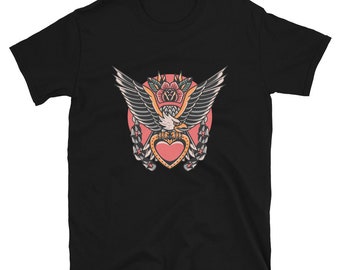 Love Eagle Tattoo Shirt, Old School Tattoo Shirt, Traditional Tattoo Shirt, Tattoo Clothing, Tattoo Flash T-Shirt