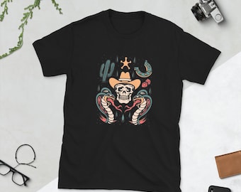 Cowboy Tattoo Shirt, Desert Tattoo, Snake Tattoo, Old School Tattoo Shirt, Traditional Tattoo Shirt, Tattoo Clothing, Tattoo Flash T-Shirt