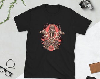 Hell Biker Tattoo Shirt, Old School Tattoo Shirt, Traditional Tattoo Shirt, Tattoo Clothing, Tattoo Flash T-Shirt