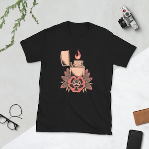 Old School Lighter Tattoo Shirt, Old School Tattoo Shirt, Traditional Tattoo Shirt, Tattoo Clothing, Tattoo Flash T-Shirt