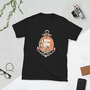 Anchor and Ship Tattoo Shirt, Old School Tattoo Shirt, Traditional Tattoo Shirt, Tattoo Clothing, Tattoo Flash T-Shirt