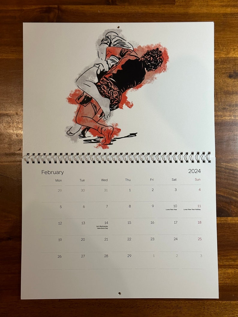 2024 Jiu Jitsu Calendar Etsy
