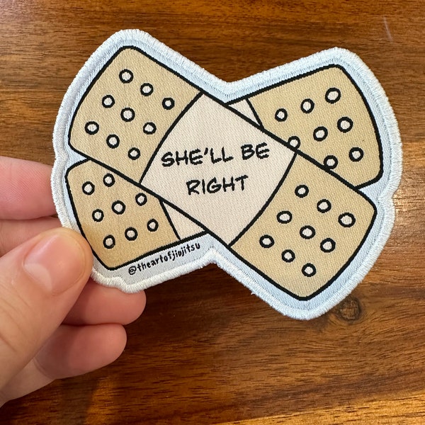 Neuheit Gi Aufnäher - Bandaids - “She'll be right” - Brasilianisches Jiu Jitsu