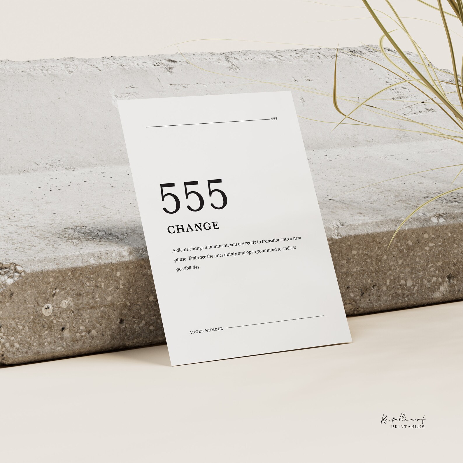 Angel Number 555 Printable Wall Art Divine Message Spiritual Message ...