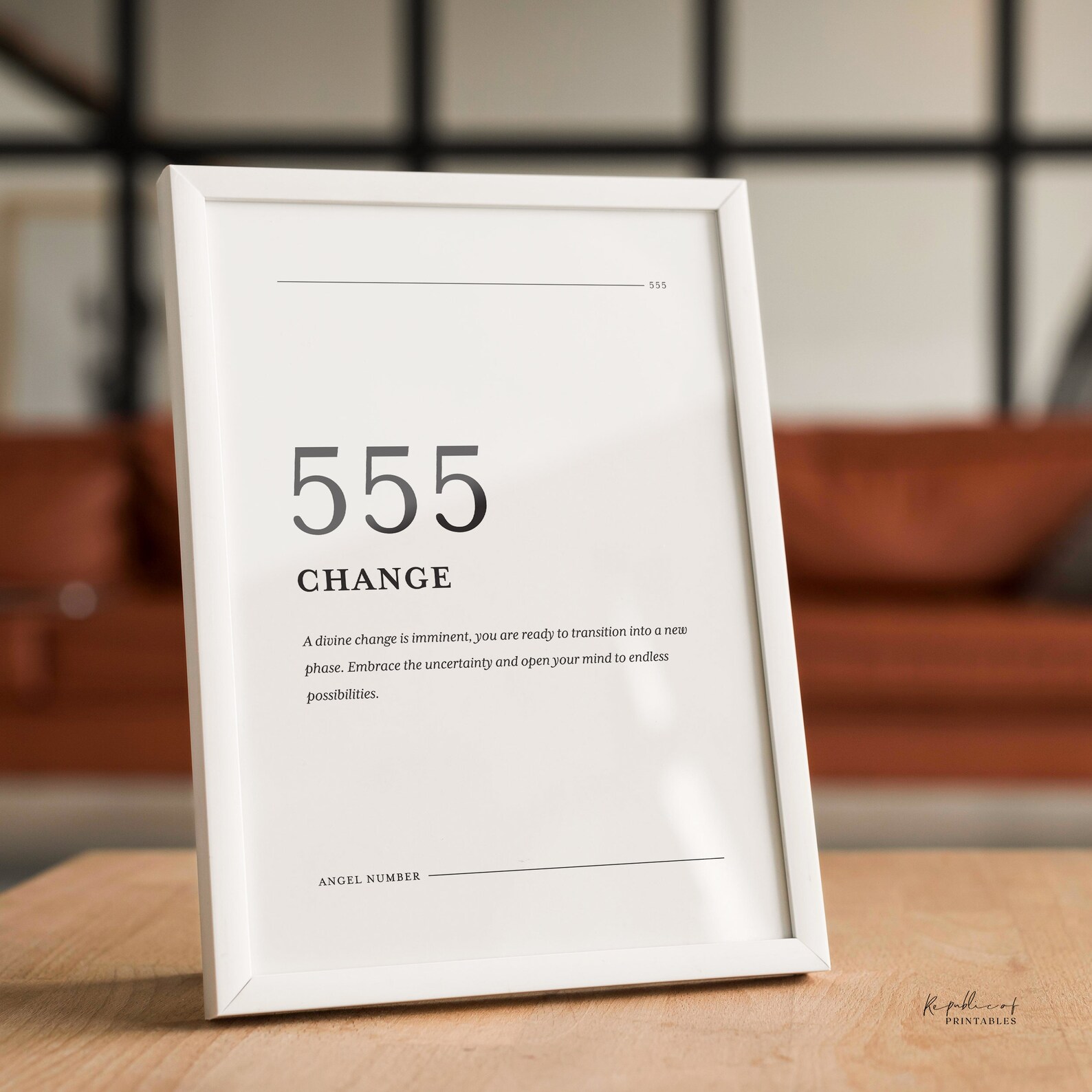 Angel Number 555 Printable Wall Art Divine Message Spiritual Message ...