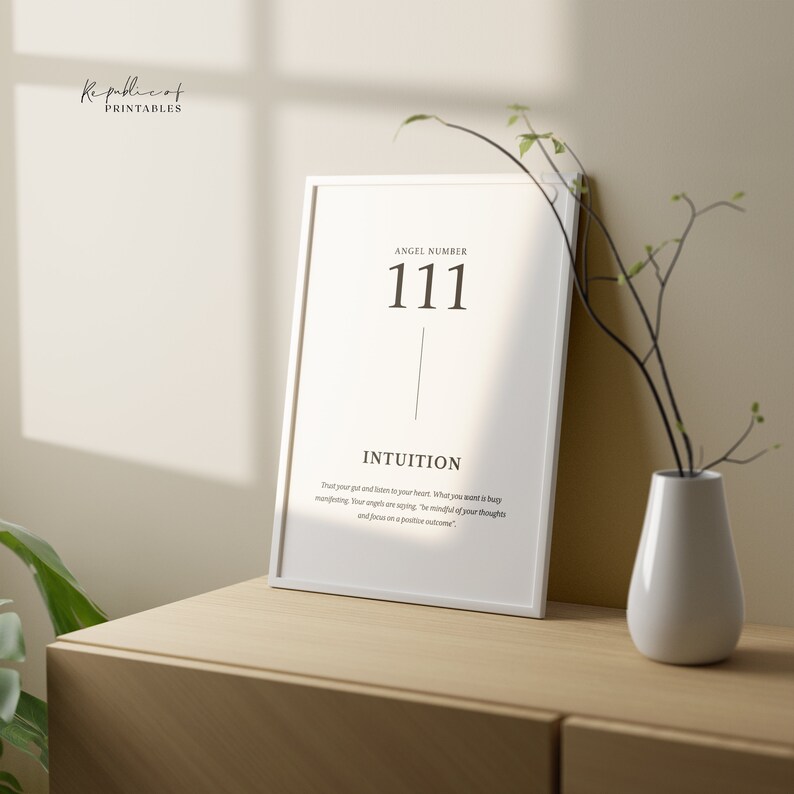 Angel Number 111 Printable Poster Divine Message Spiritual - Etsy