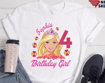 Birthday Girl Shirt, Birthday Party Tshirt, Girl birthday Shirt, Personalized Birthday Tshirt, Family Birthday Tshirt, No Glitter