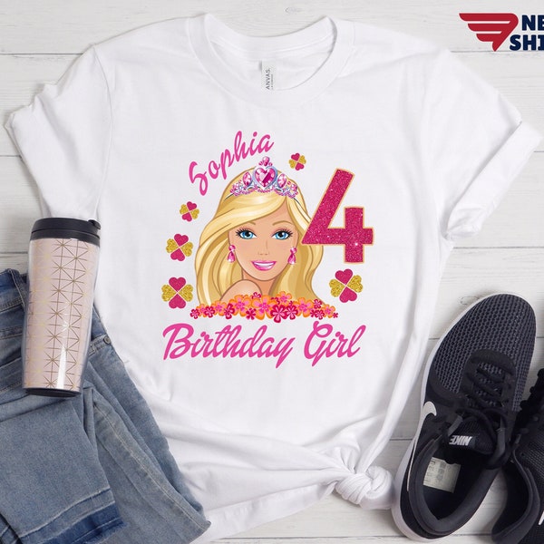 Birthday Girl Shirt, Birthday Party Tshirt, Girl birthday Shirt, Personalized Birthday Tshirt, Family Birthday Tshirt, No Glitter