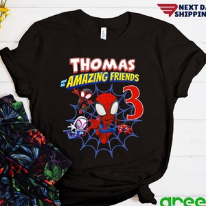 Spidey and His Amazing Friends Birthday Shirt, Spiderman Inspired  Birthday Shirt, Toddler Birthday Tee, Custom Kids Tshirts, Spidey Shirt