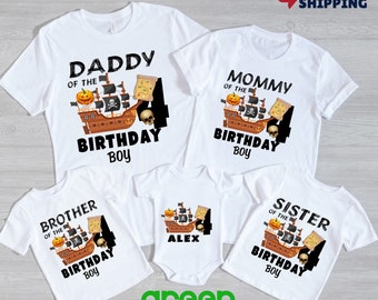 Pirate Birthday Boy Tshirt, CustomThe Birthday Boy, Personalized Kids Birthday Shirt, 4th Birthday Tee