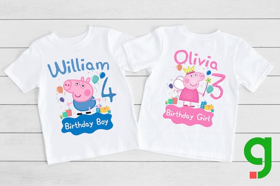 Camisetas personalizadas de peppa pig sales