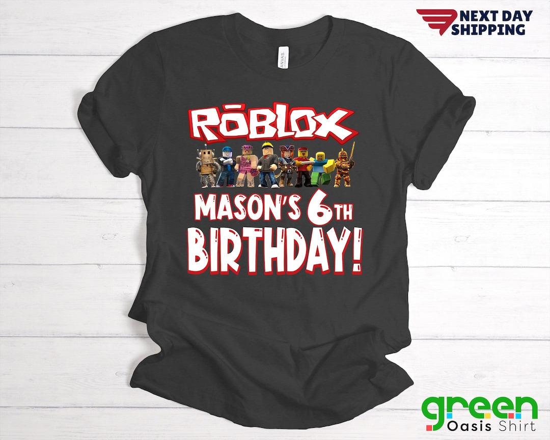 Roblox Birthday Shirt, Custom Roblox Birthday Party Tshirt, Roblox