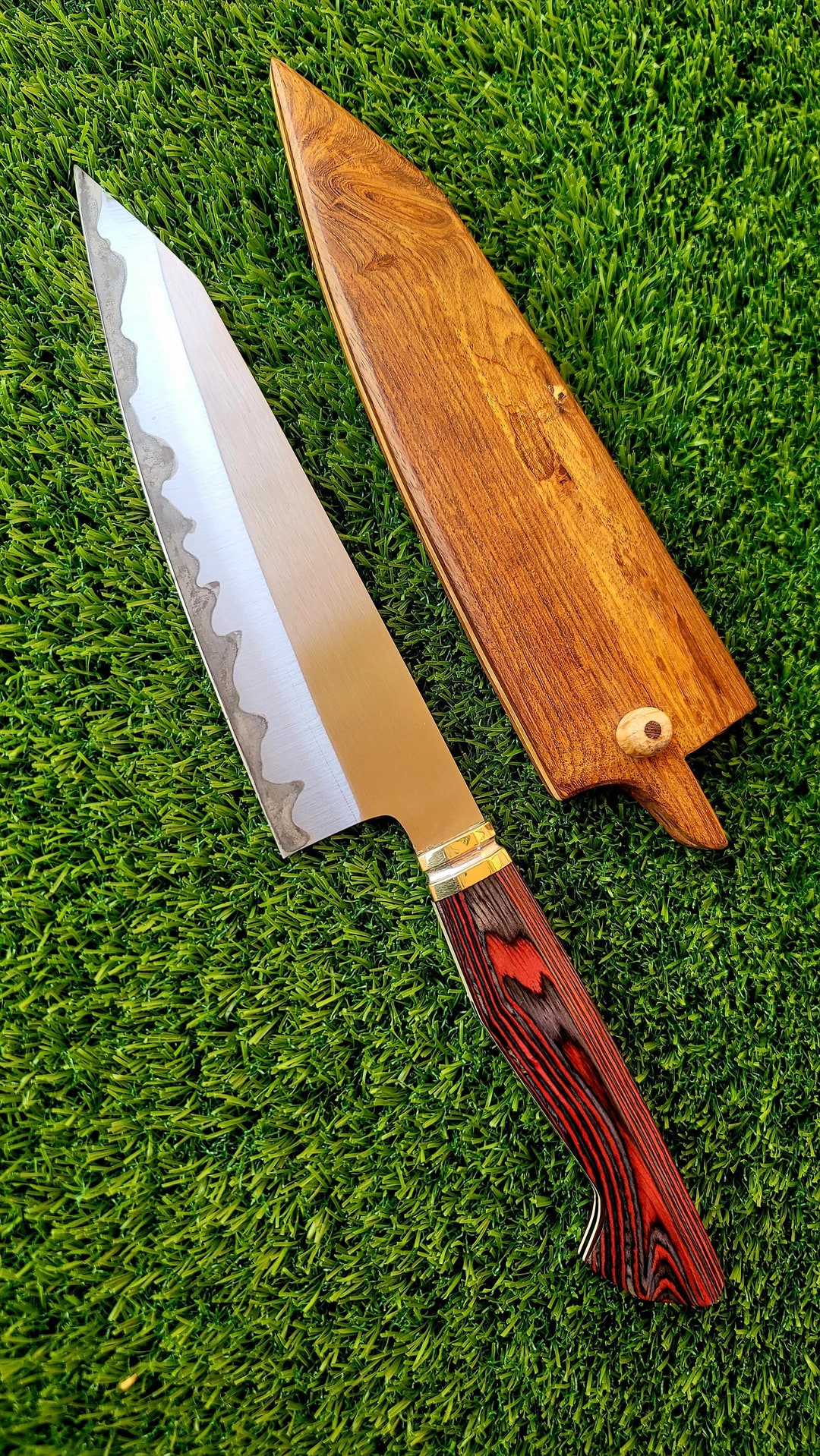 Chef Knife Spring Steel Kitchen Knife Handmade Chef Knife Etsy
