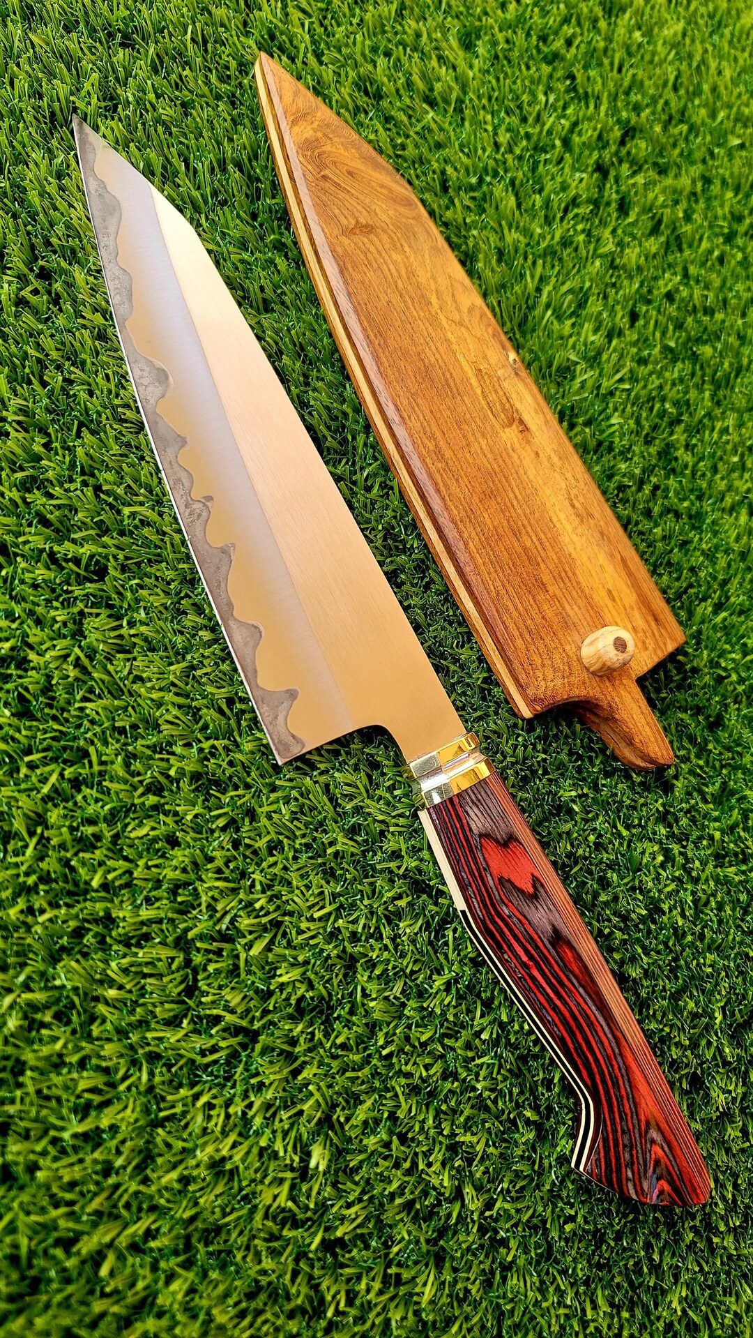 Chef Knife Spring Steel Kitchen Knife Handmade Chef Knife Etsy