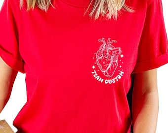 Custom CHD Awareness TShirt, I Wear Red CHD Warrior, Personalized Heart Walk Shirt, Gifts for Heart Surgery Shirt, Congenital Heart Defects