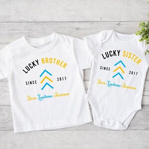 Custom Down Syndrome Shirt, Lucky Mom Dad Shirt, Down Syndrome Awareness Shirts, T21 Shirt, Three Arrows Shirt, Down Syndrome Support Tee imagen 5