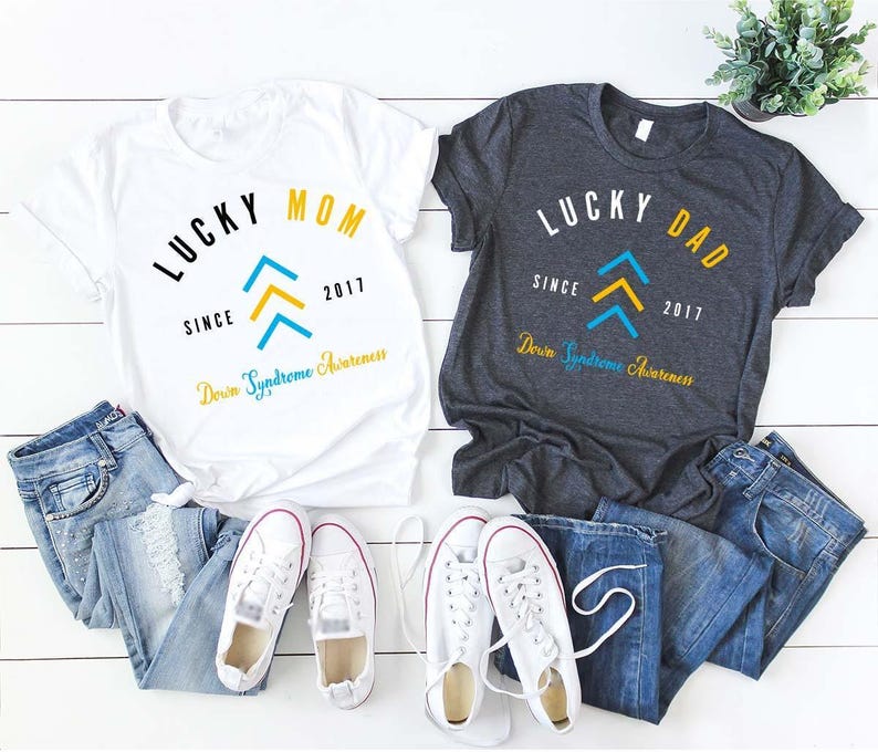 Custom Down Syndrome Shirt, Lucky Mom Dad Shirt, Down Syndrome Awareness Shirts, T21 Shirt, Three Arrows Shirt, Down Syndrome Support Tee imagen 4