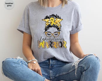 Endometriosis Warrior Crewneck Sweatshirt, Endometriosis T-Shirt,  Endo Support Shirt, Endometriosis Gift, Endometriosis Awareness Tees