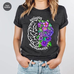 Epilepsy Awareness Shirt, Neurodiversity T-Shirt, Epilepsy Gift, Epilepsy Purple Ribbon Shirt, Epilepsy Support Gift, Purple Ribbon Sweater