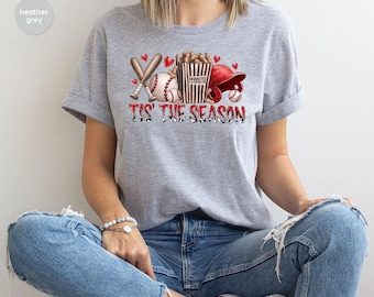 Tis the Season Baseball Shirt, Baseball Mom T-Shirt, Baseball Shirt, Baseball Game Day Shirt, Gift for Baseball Fan Tees
