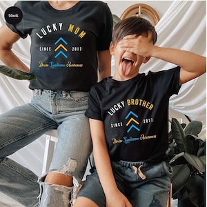 Custom Down Syndrome Shirt, Lucky Mom Dad Shirt, Down Syndrome Awareness Shirts, T21 Shirt, Three Arrows Shirt, Down Syndrome Support Tee