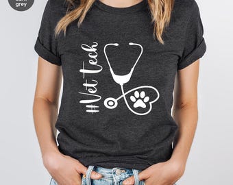 Veterinarian Stethoscope Shirt, Veterinarian Shirt, Vet Tech Shirt, Vet Tech Gift, Veterinary Shirt, Veterinary Gift, Vet Tech Student