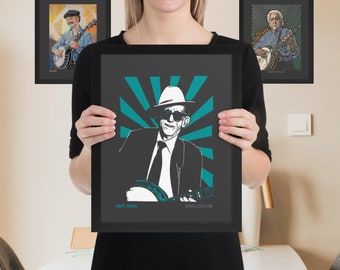 FRAMED Banjo All-Stars, Snuffy Jenkins, 11x14 Portrait