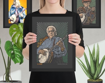 FRAMED Banjo All-Stars, J.D. Crowe, 11x14 Portrait