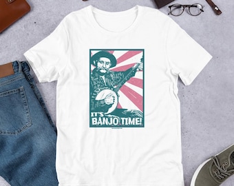 Grandpa Jones - It&#39;s Banjo Time! - Bluegrass Music T-Shirt - Gift for Banjo Lovers