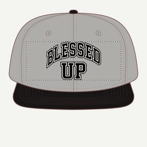 &quot;Bestickte &quot;&quot;Blessed Up&quot;&quot; Snapback-Mütze: Christliche Kopfbedeckung.&quot;