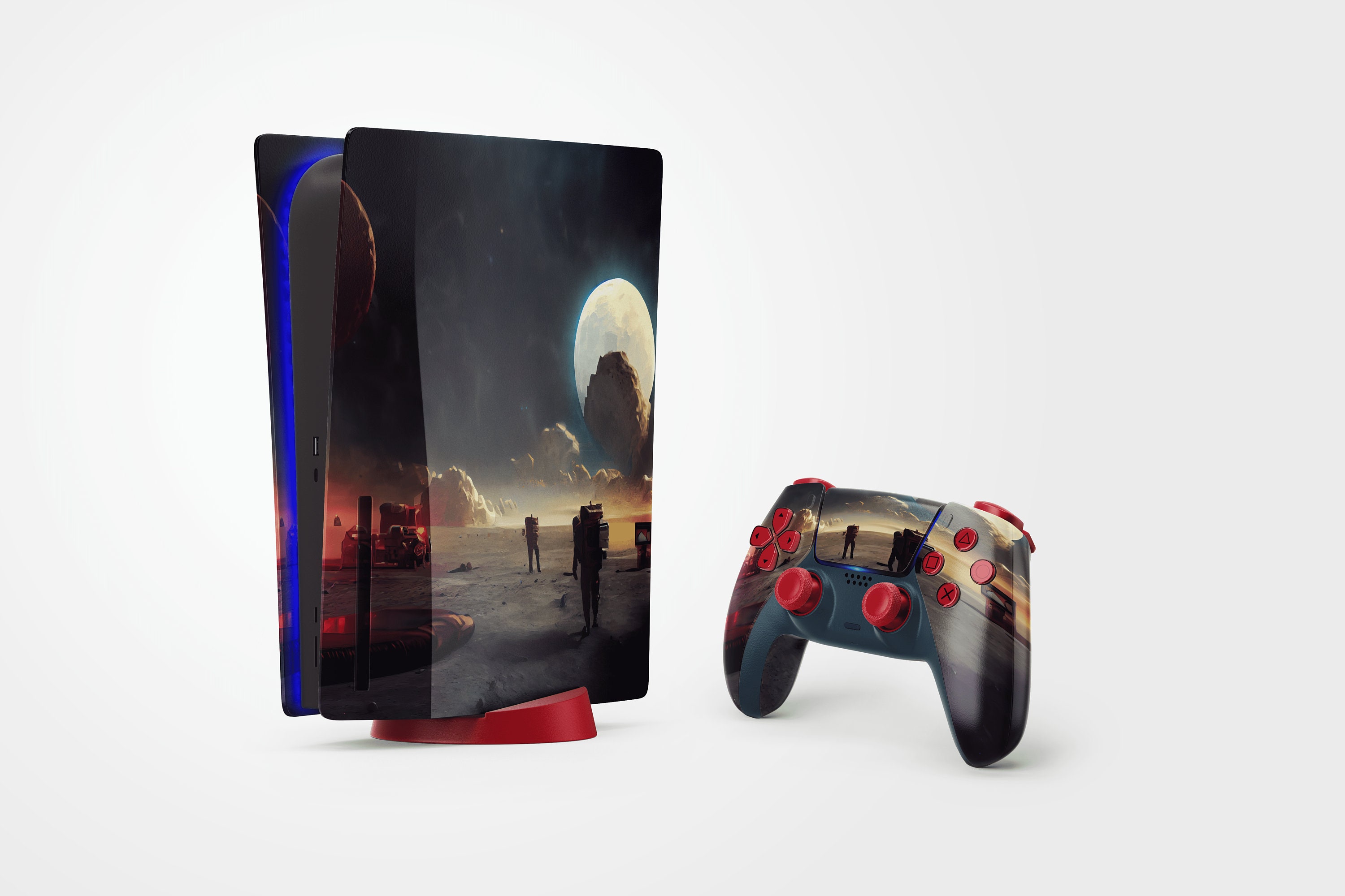 Full Set Skin Decal for PS5 Console Disc Edition,Red Dead Redemption 2  Sticker Vinyl Decal Cover Wrap for Playstation 5 Console and 2 Controllers:  : PC & Video Games