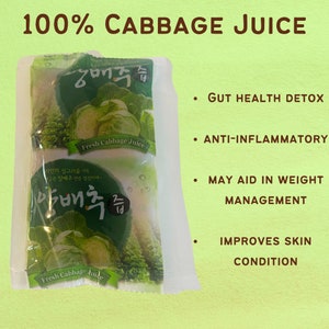 100% Pure Cabbage Juice, Nature's Nourishment drink, increase vitality, gut health detox, , improve skin, slimming drink, calorie burner