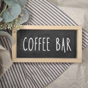Coffee bar mini wood tiered tray sign/ Kitchen Sign, Rustic, Farmhouse, Handmade  Mini Wood Signs. Coffee Decor.