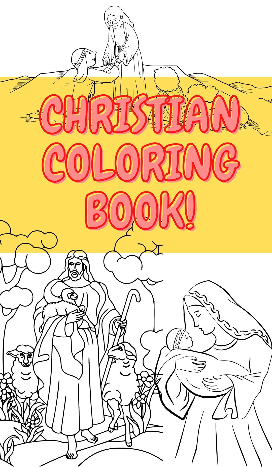 Christian Coloring Pages 50 SVG Files Etsy