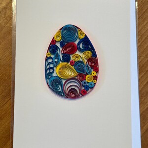 Biglietto di auguri per uova di Pasqua ~ Fatto a mano ~ Quilled, Quilling Paper Art