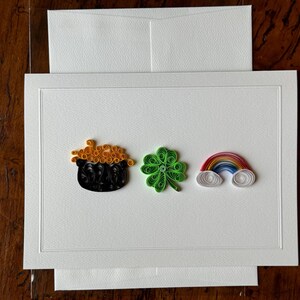 Cartão do Dia de São Patrício ~ Feito à mão ~ Quilled, Arte em papel
