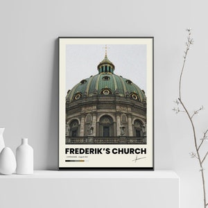 Bespoke Copenhagen Travel Photography Poster / A3 / High Quality Indoor Poster / FREE UK Delivery / Fredrik&#39;s Church