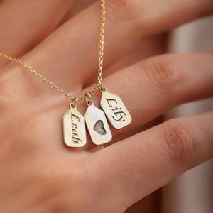 Personalized Mini Bar Tag Necklace, Engraved Bar Necklace, Initial Tag Necklace, Custom Letter Necklace, Gift for Mom