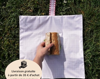 Pochette à sandwich en tissu imperméable vichy