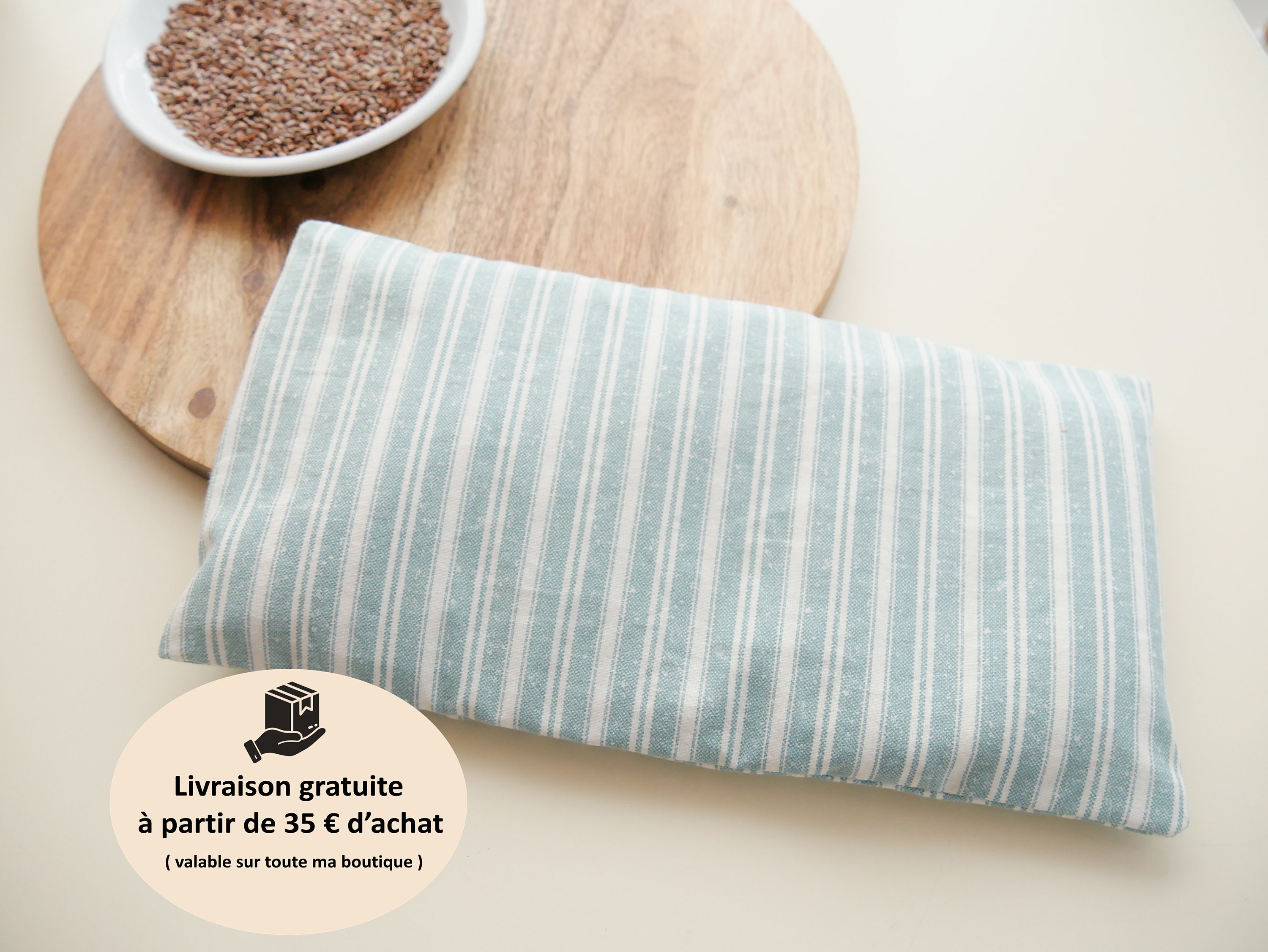 Bouillotte aux graines de lin (en stock) - SoLittlePea - Création  d'accessoires pour grands et petits