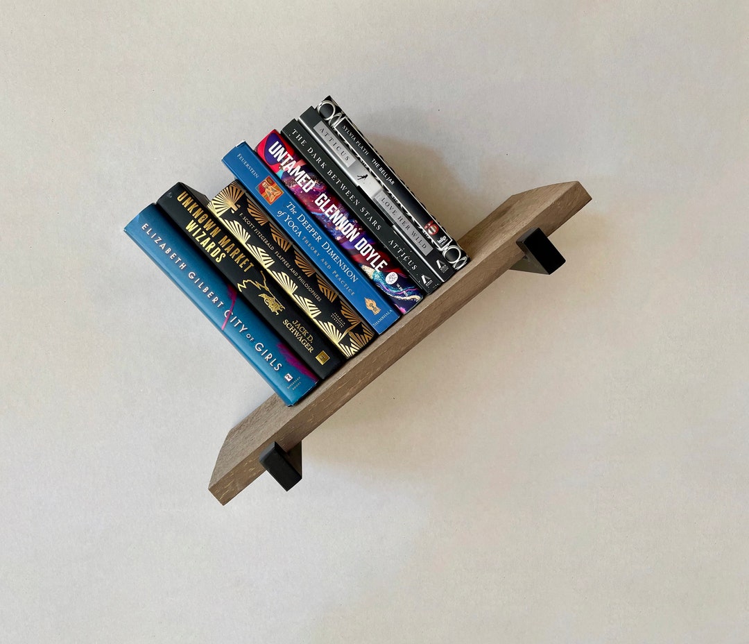 Mini Diagonal Bookshelf, Gifts for Book Lovers, Angled Shelf, Wall Art