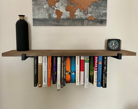 Wooden on sale hanging bookshelf